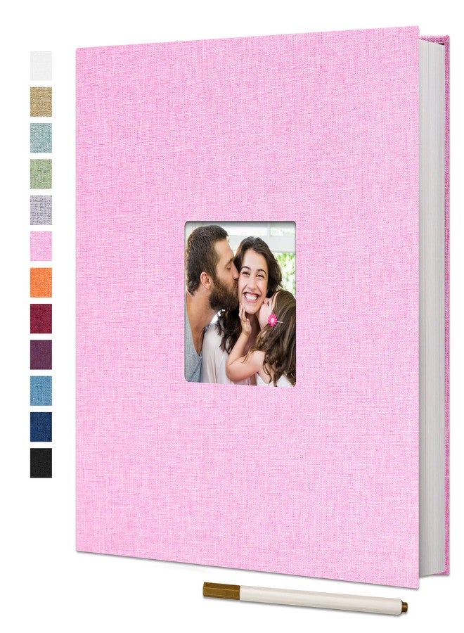 Vienrose Large Photo Album Self Adhesive for 4x6 8x10 10x12 Pictures Linen Scrapbook Album DIY 60 Blank Pages with A Metallic Pen - Image 1