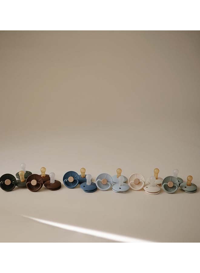 FRIGG Little Viking Silicone Baby Pacifier 6-18M 2-Pack Ocean View/Cocoa - Size 2 - Image 5