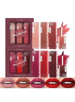 LuckNest 6 Colors Matte Liquid Lipstick Set, Velvet Smooth Nude Lip Gloss, Waterproof Moisturizing Long Lasting Highly Pigmented Matte Lip Stain Makeup Gift Kit for Women  - Image 1