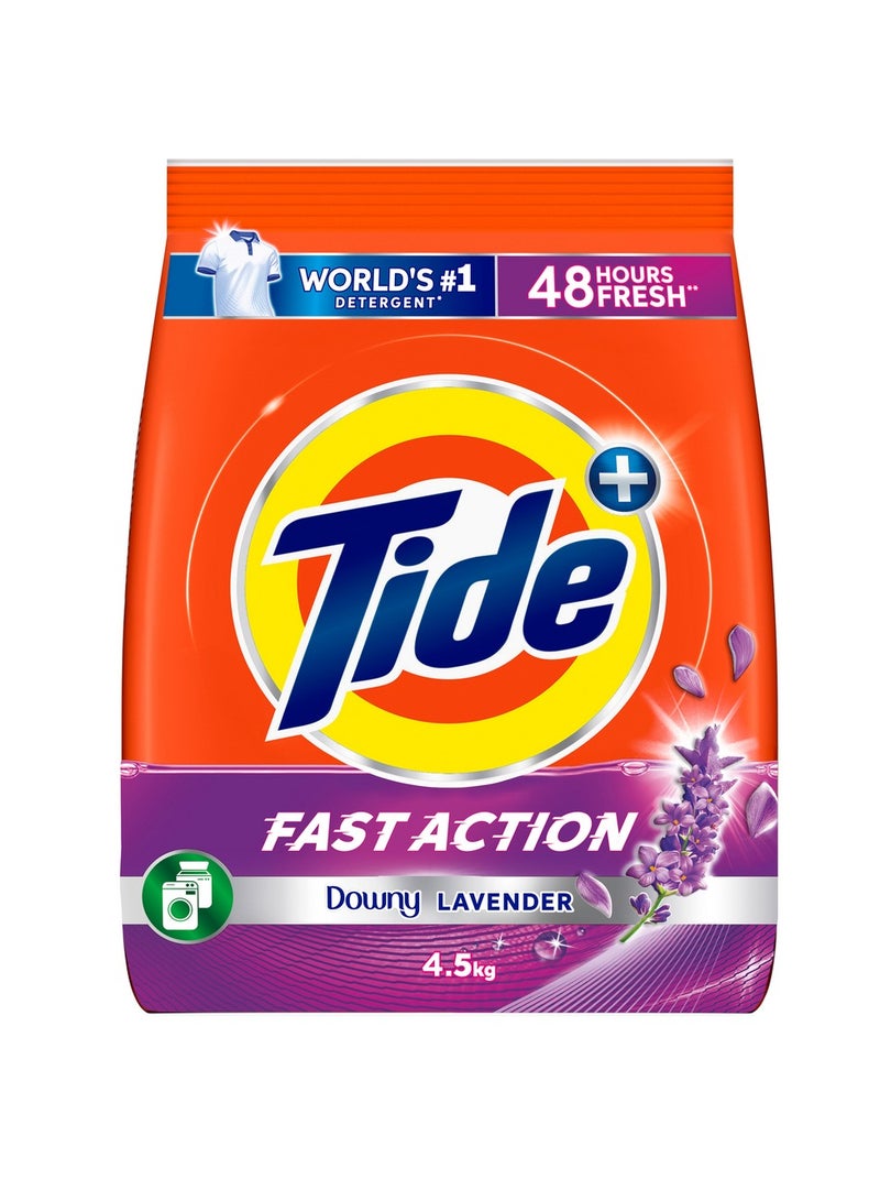 Tide Fast Action Laundry Detergent Powder With Lavender 4.5kg  - Image 1