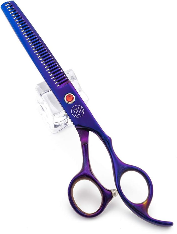 Moontay Professional 7.0" Dog Grooming Scissors Set, 4-pieces Straight, Upward Curved, Downward Curved, Thinning/Blending Shears for Dog, Cat and Pets, JP Stainless Steel, Purple - Image 4