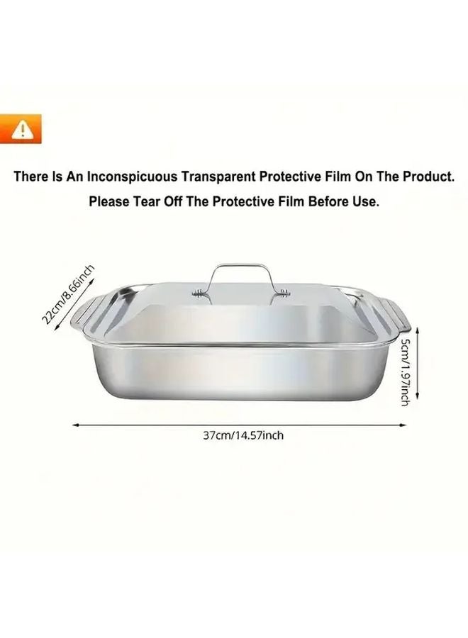 2 Piece Heavy Duty Commercial Baking Tray Lid Thickened 410 Stainless Steel Non Stick - Image 4