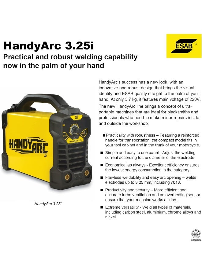 إساب آلة لحام Esab 734009 Handyarc 3.25I من Welders Zone - Image 4