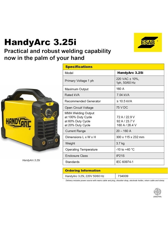 Esab 734009 Handyarc 3.25I By Welders Zone - pzsku/Z9C295C14D3A3FCCFF02AZ/45/_/1719143284/ac17ac12-0ff6-46d7-b5cc-3de8ba303cab