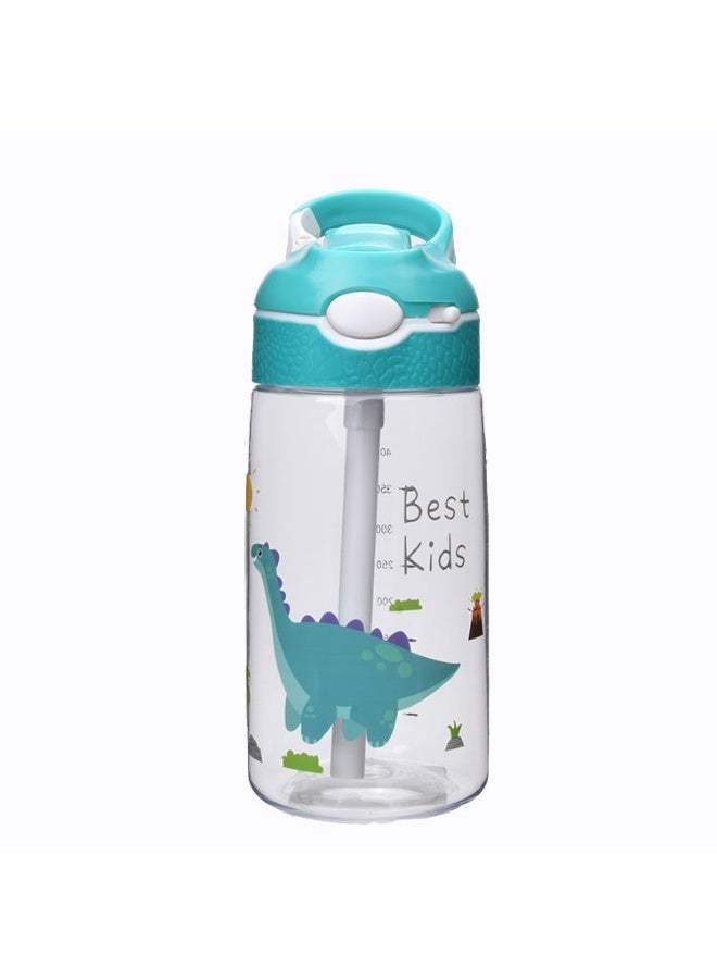 Whale Kids Water Bottle with Straw 600ml Leakproof BPA Free Tritan Sports Bottle for School, Toddler Drinking Bottle with Handle for Boys Girls (Blue) - Image 1