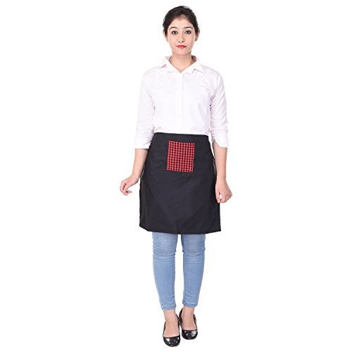 Switchon Red and Black checks Cotton and Polyester Kitchen apron - Image 4
