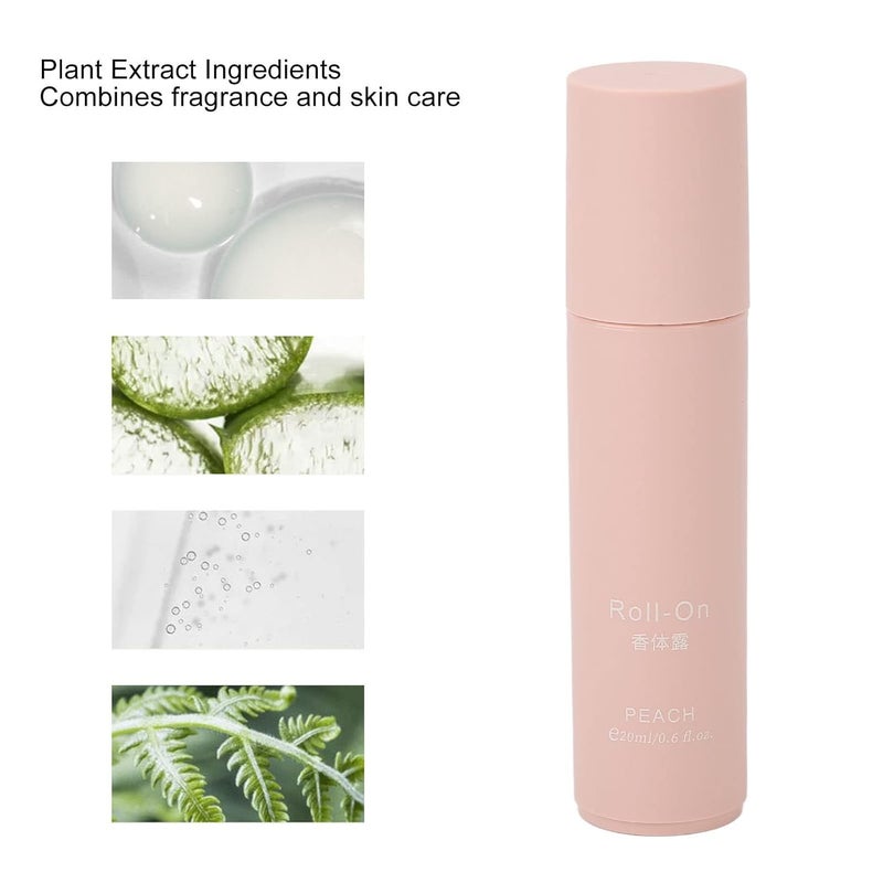 klarako 2 Flavor Optional Roller Perfume, Refreshing Long Lasting Solid Fragrance for Men Women Odor Removal, Roll On Perfume for Neck Underarm and Wrist(White Peach Champagne) White Peach Champagne - Image 5