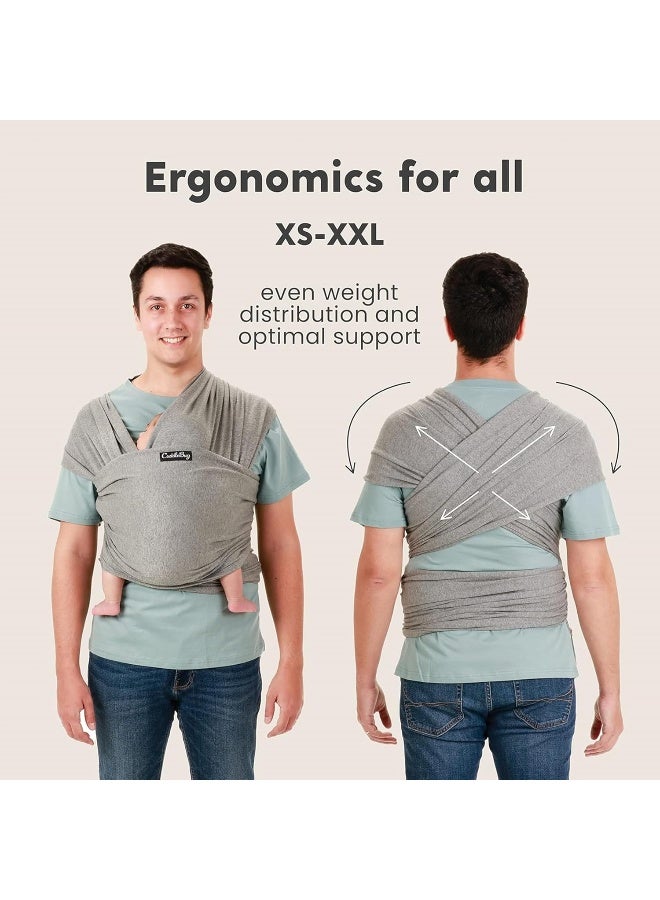 Cuddle Bug CuddleBug Baby Wrap - Hands-Free Baby Carrier Wrap - Soft & Stretchy Baby Wraps Carrier - Baby Carrier Newborn to Toddler 7-35 lbs - One-Size-Fits-All Baby Holder Wrap - Hip-Healthy Wrap (Navy) - Image 5