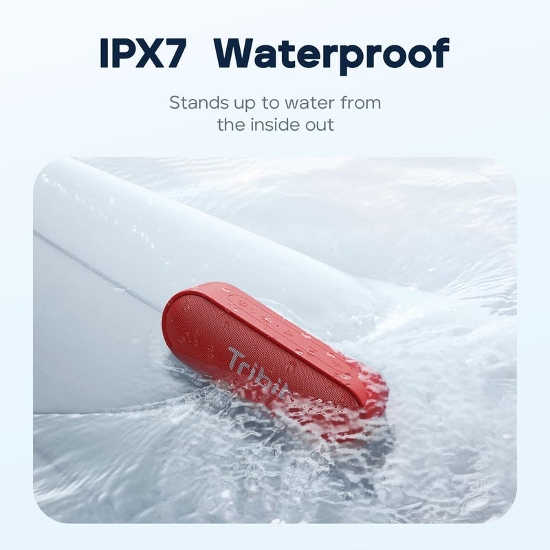 Tribit XSound Go Bluetooth Speaker with 16W Loud Sound & Rich Bass, 24H Playtime, IPX7 Waterproof, Wireless Stereo Pairing, USB-C, Portable Wireless Speaker for Home, Outdoors, Travel - Image 4