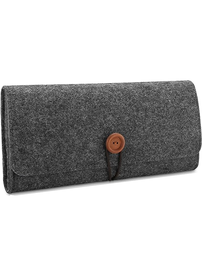 Procases Carrying Case for Nintendo Switch OLED 2021/ Switch 2017, Portable Travel Bag Felt Pouch with 5 Game Cartridges Holders -Black - Image 1