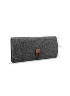 Procases Carrying Case for Nintendo Switch OLED 2021/ Switch 2017, Portable Travel Bag Felt Pouch with 5 Game Cartridges Holders -Black  - Image 5