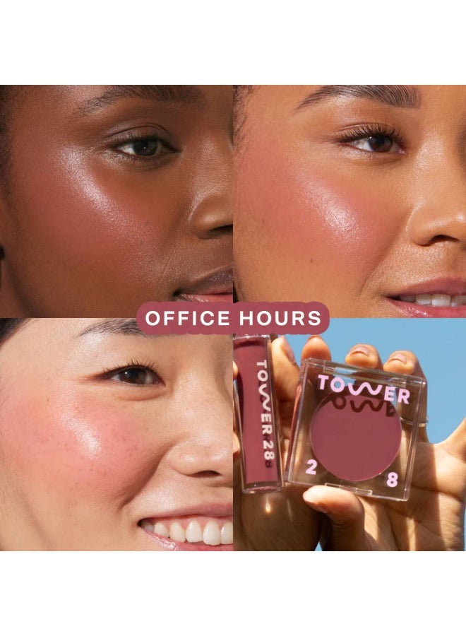 TOWER 28 BeachPlease Lip + Cheek Dewy Cream Blush 4.5ml-Office Hours - Image 2