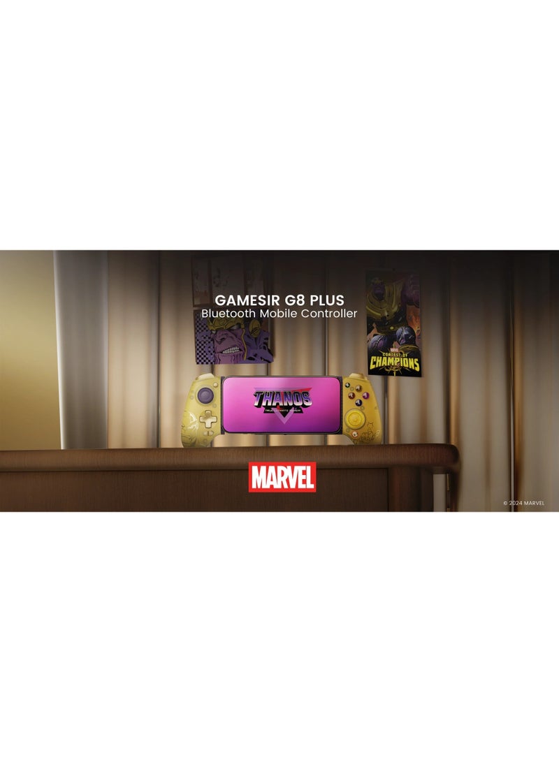 general Classic Gamepad Galileo G8 Plus Thanos Edition Bluetooth Mobile Game Controller Compatible Device Length: 120-215mm / 4.72-8.46in for Switch & iOS & Android & iPad & PC with Hall Effect Joysticks/Hall Trigger, Asymmetric Rumble Motors, 6-Axis Gyro, 2 Mappable Back Buttons, 1000mAh Battery, Play Minecraft, Genshin Impact, Call of Duty Mobile - Image 3