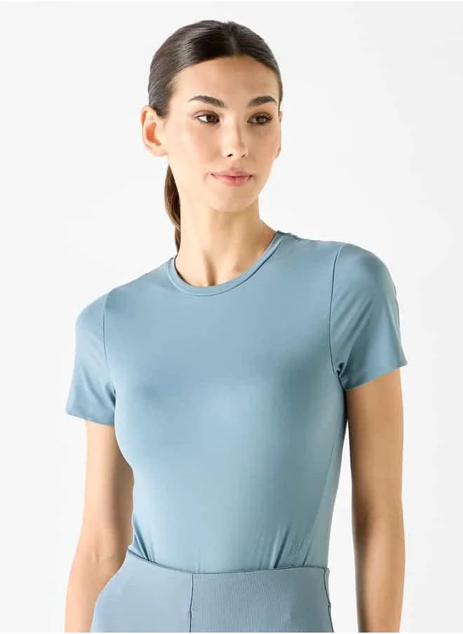 ادوت Bodysuit with Short Sleeves and Crew Neck