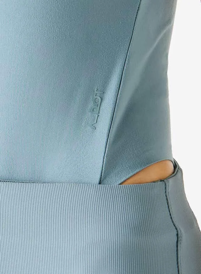 ADOT by Splash Bodysuit with Short Sleeves and Crew Neck
