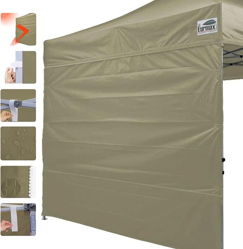 Eurmax USA Instant SunWall Canopy Wall Sidewall (Khaki) - Image 3
