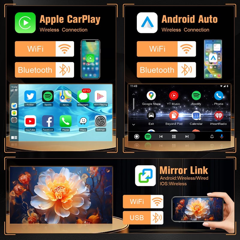 Naifay Android Car Stereo for Ford Transit 2013 2014 2015 2016 2017 2018 2019, 2+32G 9 inch IPS Touch Screen for Ford Transit Radio with Carplay Android Auto/Bluetooth/GPS/WiFi/Camera/SWC + MIC - Image 3