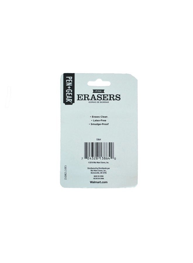 PenGear Pen + Gear Smudge-Proof Pink Erasers 2 Count - Image 2