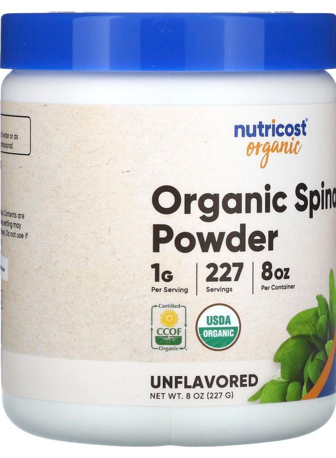 Nutricost Organic Spinach Powder Unflavored 8 oz (227 g) - Image 2