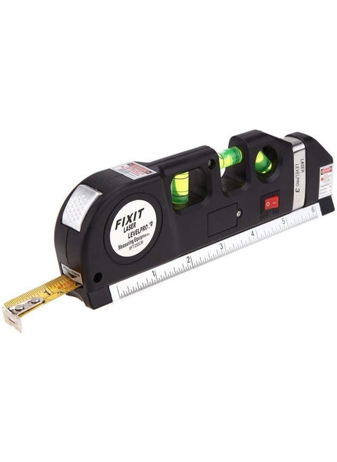 Fixit Laser Level Pro 3 Multi-Purpose Measuring Tool With 8 Feet Tape