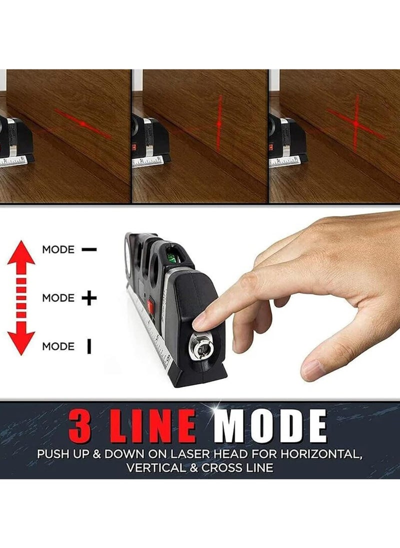 Fixit Laser Level Pro 3 Multi-Purpose Measuring Tool With 8 Feet Tape