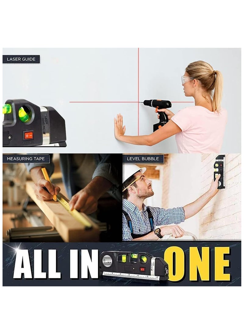 Fixit Laser Level Pro 3 Multi-Purpose Measuring Tool With 8 Feet Tape