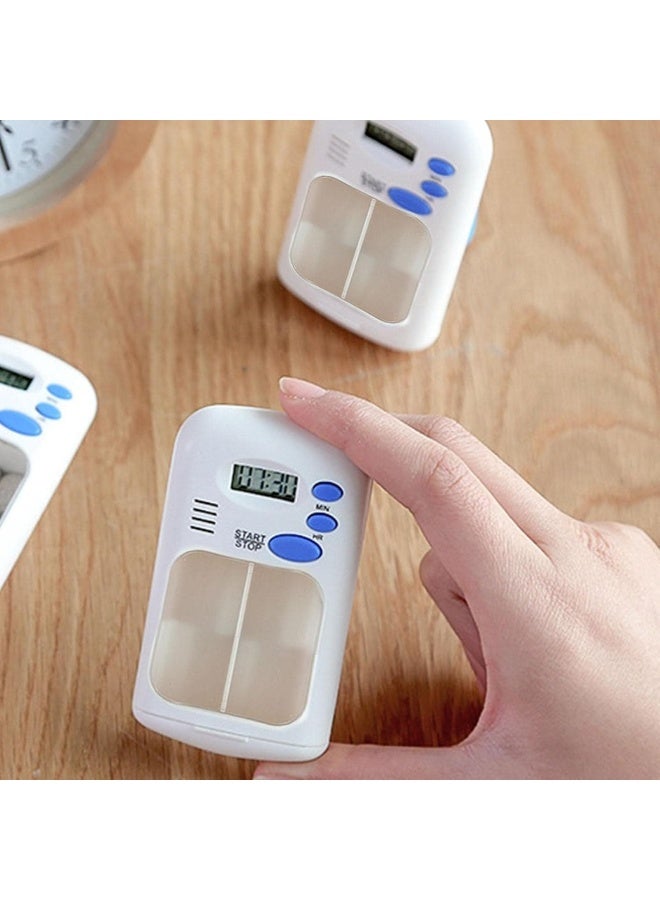 5 Pcs Pill Organizer with Reminder Alarm - Pill Reminder Medicine Dispenser - Two Slot Automatic Pill Dispenser with 0.7 Inches LCD Pill Holder Container for Elders Ladies - Image 3