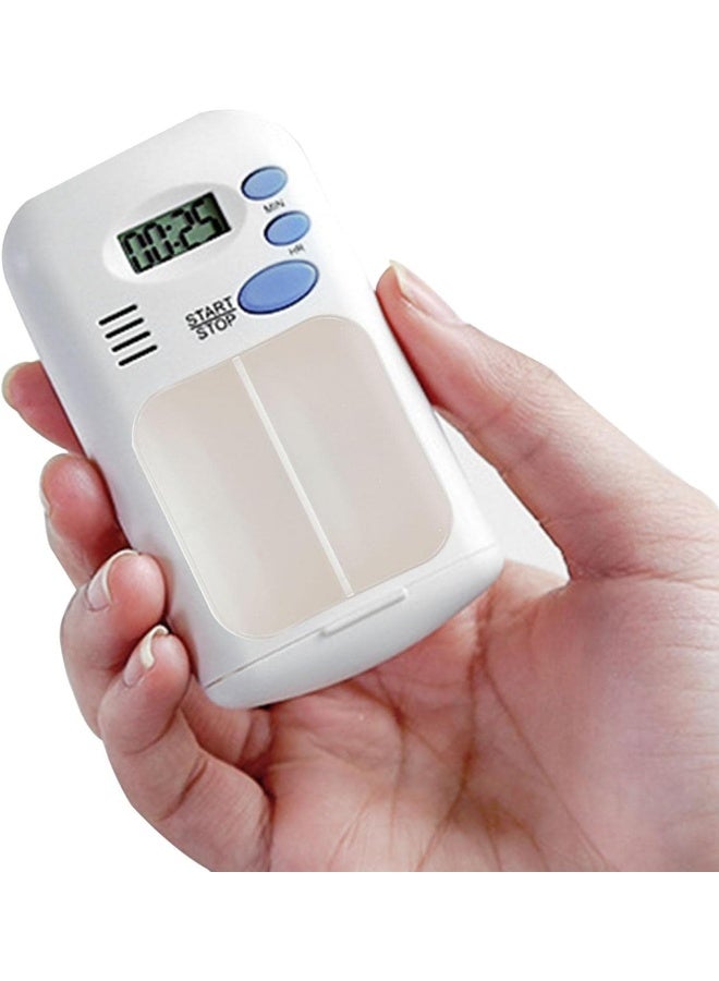 5 Pcs Pill Organizer with Reminder Alarm - Pill Reminder Medicine Dispenser - Two Slot Automatic Pill Dispenser with 0.7 Inches LCD Pill Holder Container for Elders Ladies - Image 1