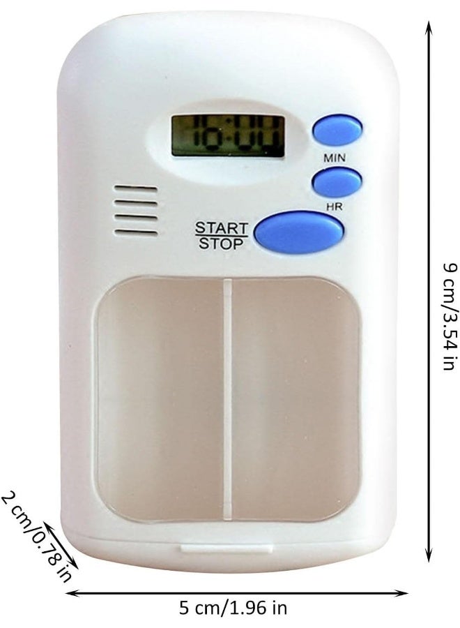 5 Pcs Pill Organizer with Reminder Alarm - Pill Reminder Medicine Dispenser - Two Slot Automatic Pill Dispenser with 0.7 Inches LCD Pill Holder Container for Elders Ladies - Image 4