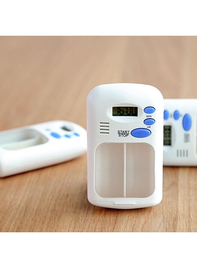 5 Pcs Pill Organizer with Reminder Alarm - Pill Reminder Medicine Dispenser - Two Slot Automatic Pill Dispenser with 0.7 Inches LCD Pill Holder Container for Elders Ladies - Image 2