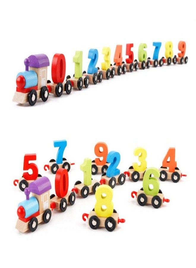 KITIKITTZ Early Educational Digital 0-9 Number Wooden Train Toys - Image 4