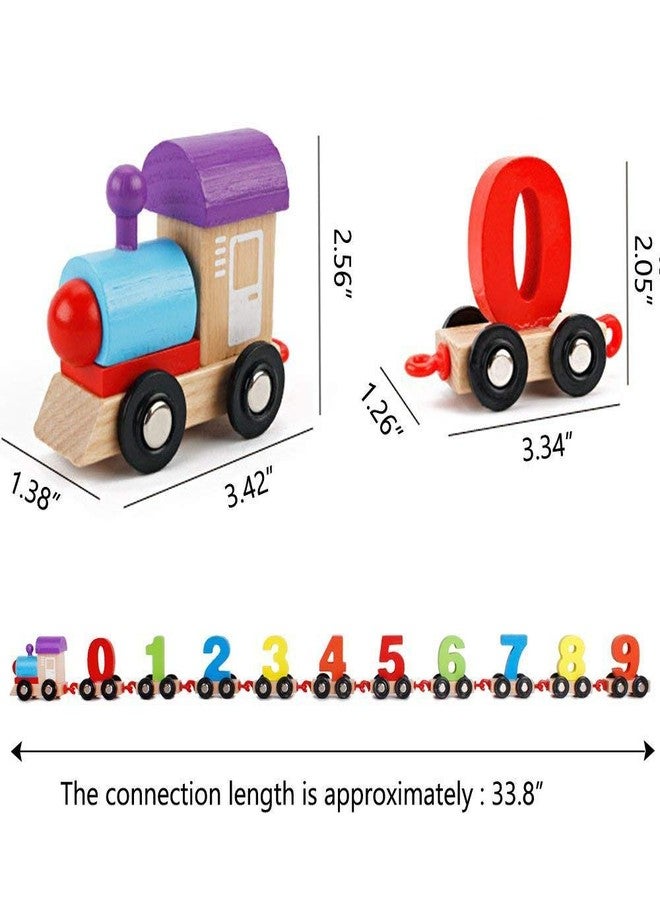 KITIKITTZ Early Educational Digital 0-9 Number Wooden Train Toys - Image 2