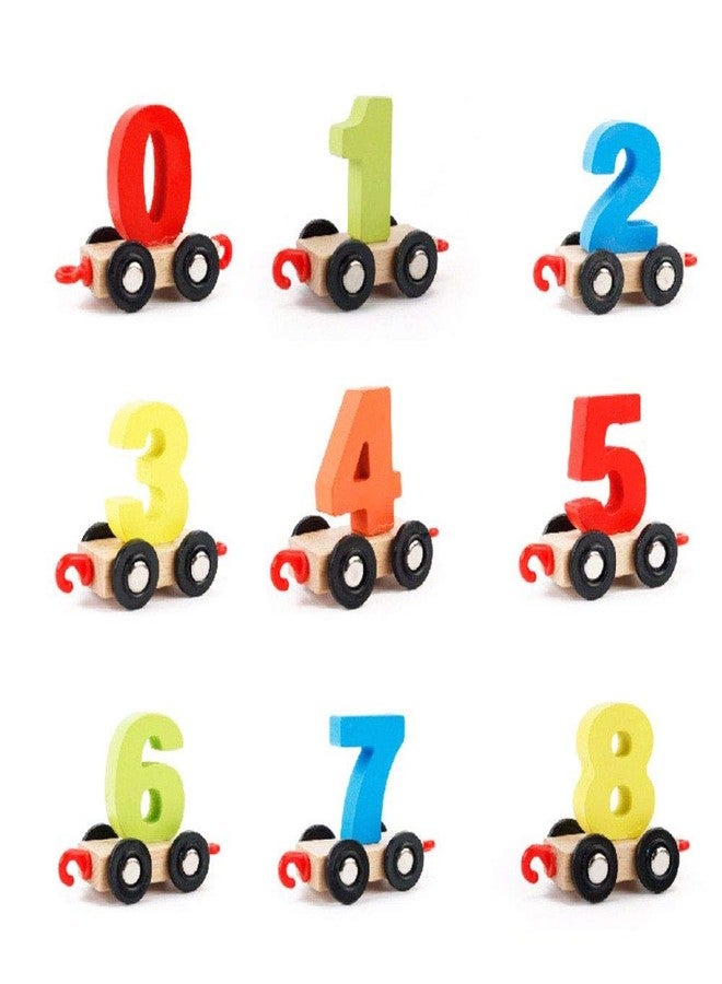 KITIKITTZ Early Educational Digital 0-9 Number Wooden Train Toys - Image 3