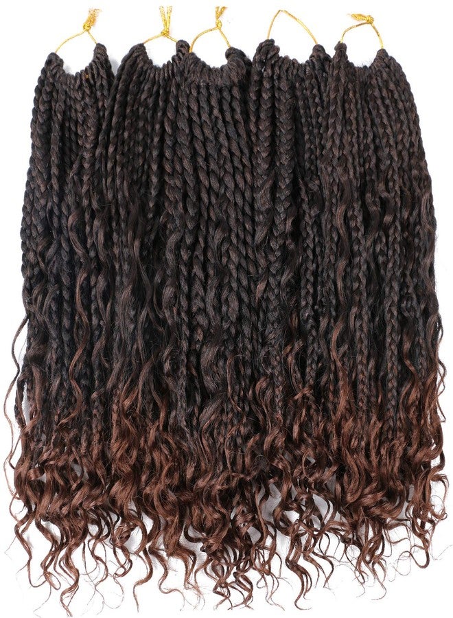 LMZIM 8 Pack Bohomian Box Braids Crochet Hair 12 Inch Crochet Box Braids Curly Ends Goddess Box Braids Crochet Hair Boho Box Braids Crochet Hair for Black Women Synthetic Hair Extensions T30 - Image 4
