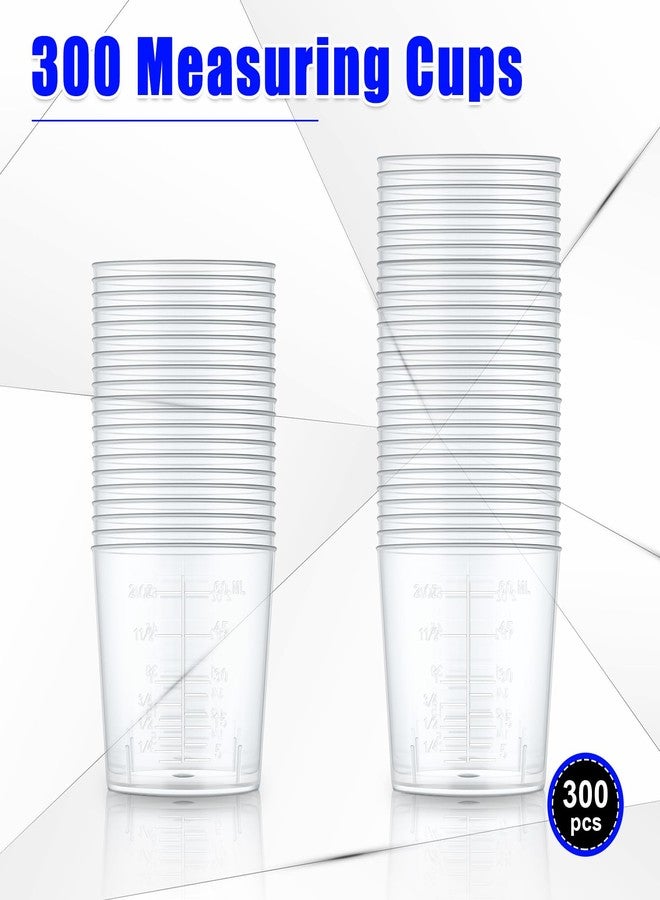 Konohan 300 Pack 2oz/60ml Plastic Mixing Cups Disposable Measuring Cups, Epoxy Bulk Clear Beaker with Graduated for Resin, Laboratory, Liquid, Acrylic Paint Art, Medicine - Image 4