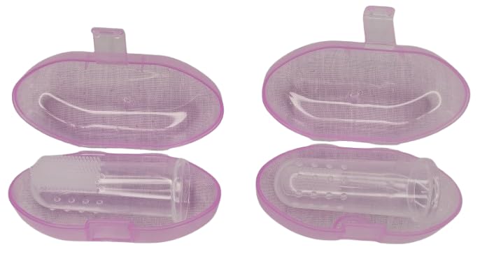 Rolypoly Baby Silicone Finger Toothbrush with case for Easy Cleaning, Massaging, and Soothing Gums, Oral Hygiene - Image 2