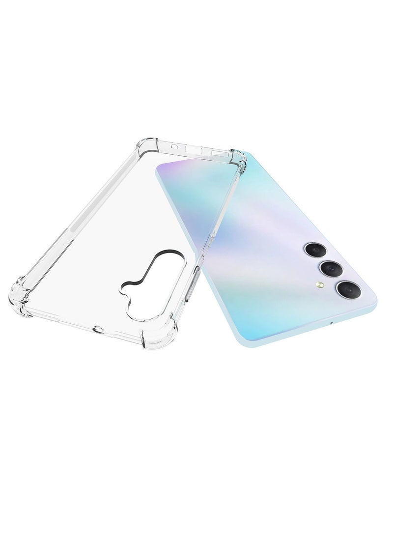 Samsung Galaxy M54 5G Clear Soft Transparent Silicone Clear Shock Absorbent Reinforced Corner Full Camera Protection Anti-Fingerprint Anti-Scratch Back Cover Mobile Cell Phone Protecto - Image 2