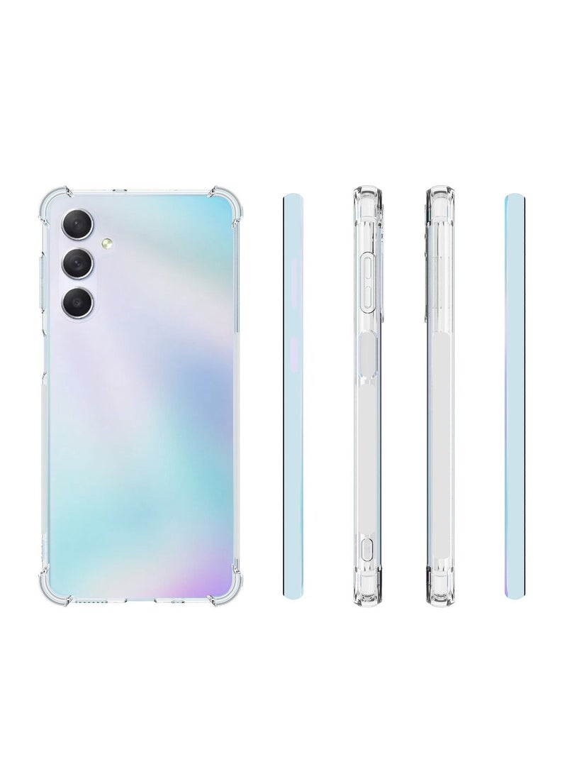 Samsung Galaxy M54 5G Clear Soft Transparent Silicone Clear Shock Absorbent Reinforced Corner Full Camera Protection Anti-Fingerprint Anti-Scratch Back Cover Mobile Cell Phone Protecto - Image 4
