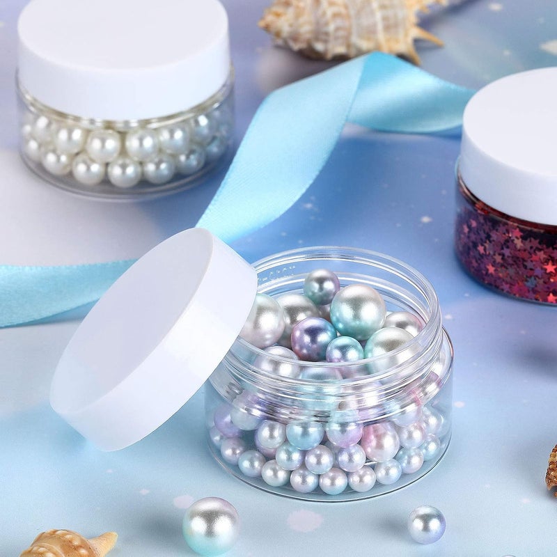 Patelai 4 Pieces Round Wide-mouth Leak Proof Plastic Container Jars with Lids for Travel Storage Makeup Beauty Products Face Creams Oils Salves Ointments DIY Making(1 Ounce,White) - Image 4