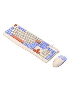 Gaming Keyboard and Mouse Combo, 98 Keys Light Up Computer Keyboard, Wired Keyboard Mouse