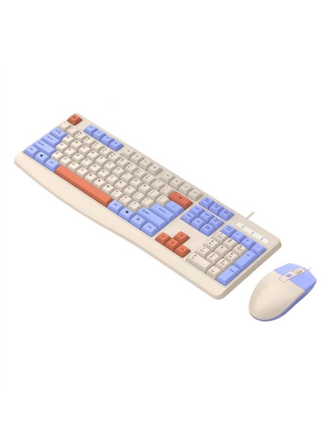 General - Gaming Keyboard and Mouse Combo, 98 Keys Light Up Computer Keyboard, Wired Keyboard Mouse - Image 1