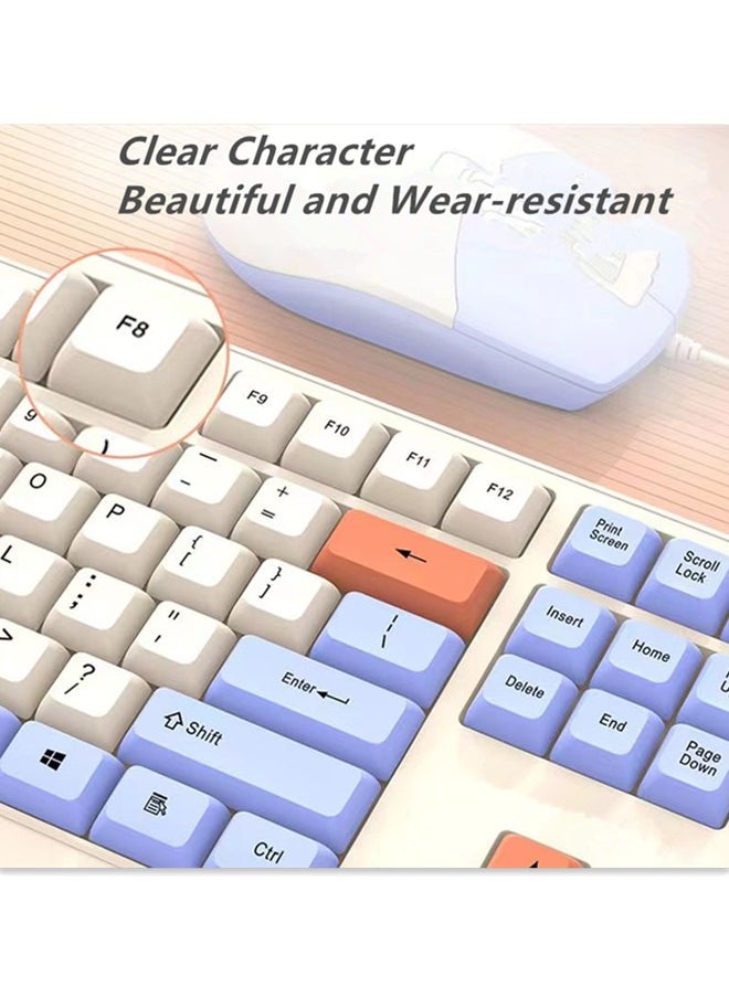 General - Gaming Keyboard and Mouse Combo, 98 Keys Light Up Computer Keyboard, Wired Keyboard Mouse - Image 1