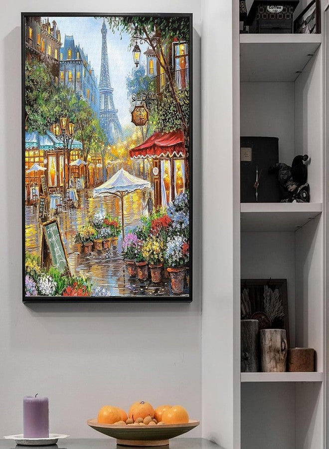 TREXEE DIY Paint by Numbers for Adults & Kids , Painting by Number Kits On Canvas,Without Frame DIY Color Oil Painting Acrylic Paints PNB Painting ,Home Wall Decor Effiel Tower Paris (40x50CM/16X20in) (No Frame) - Image 3