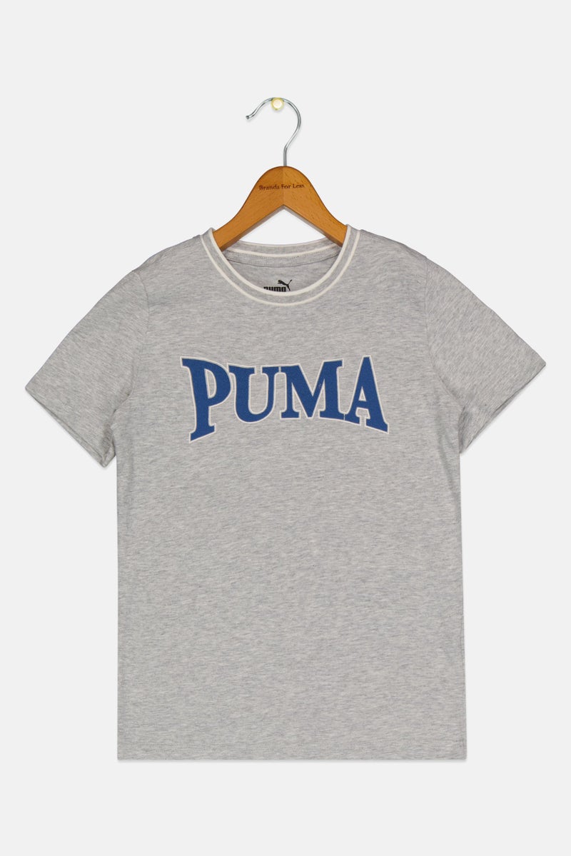 PUMA Kids Girl Short Sleeve Outdoor T Shirt, Grey - Image 1