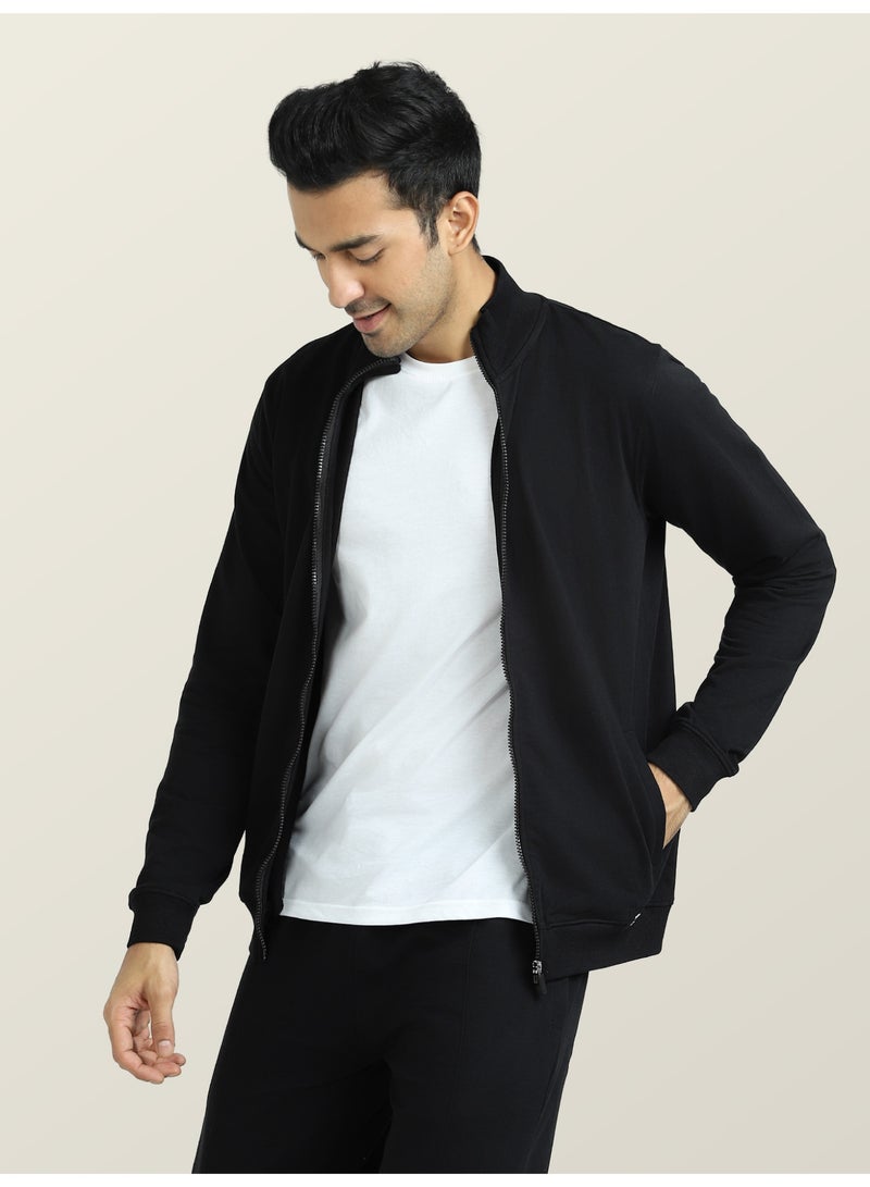 XYXX Men's Cruze French Terry Cotton Regular Fit Zip-Up Jacket with Full Zipper Closure and Side Pockets - Image 4