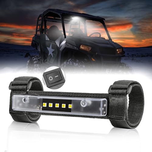LTEODCHEW UTV Interior Dome Light, LTEODCHEW Universal Roll Bar Mount LED Light for UTV ATV Polaris RZR Can-Am Kawasaki Yamaha Pioneer Talon SXS Off Road - Image 1
