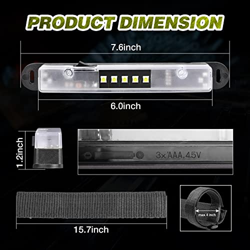 LTEODCHEW UTV Interior Dome Light, LTEODCHEW Universal Roll Bar Mount LED Light for UTV ATV Polaris RZR Can-Am Kawasaki Yamaha Pioneer Talon SXS Off Road - Image 4