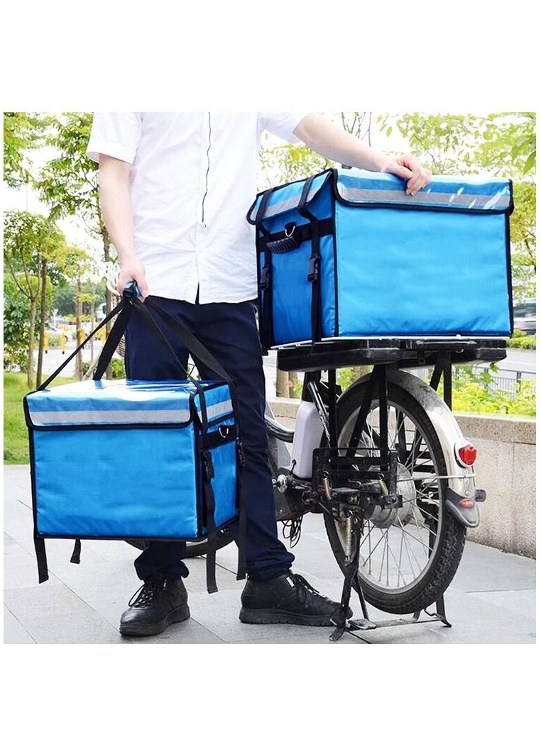 Courier Delivery Bag Large Capacity 48L Express Delivery Bag  Picnic Goods Storage Bag Blue