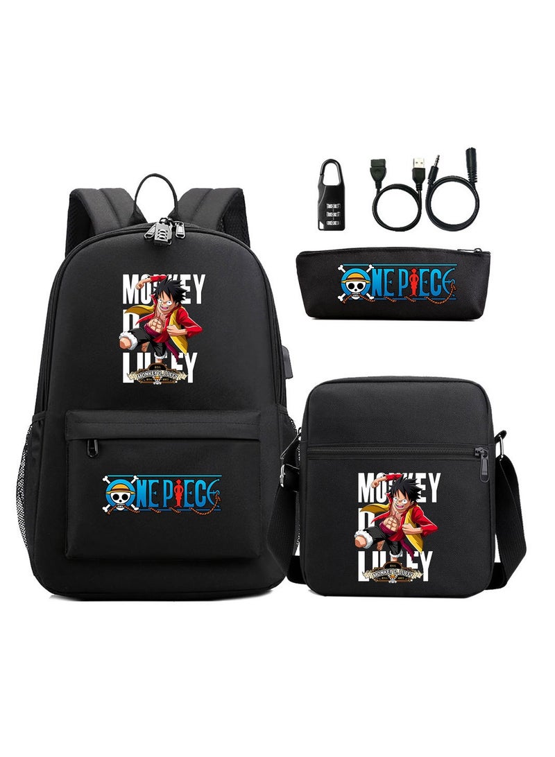 قطعة واحدة USB ثلاث قطع على ظهرهBag size: 27cm long, 13cm wide, 44cm high Middle package size: 21cm long, 7cm wide, 24cm high The size of the small bag is 21cm long, 3cm wide, and 10cm high