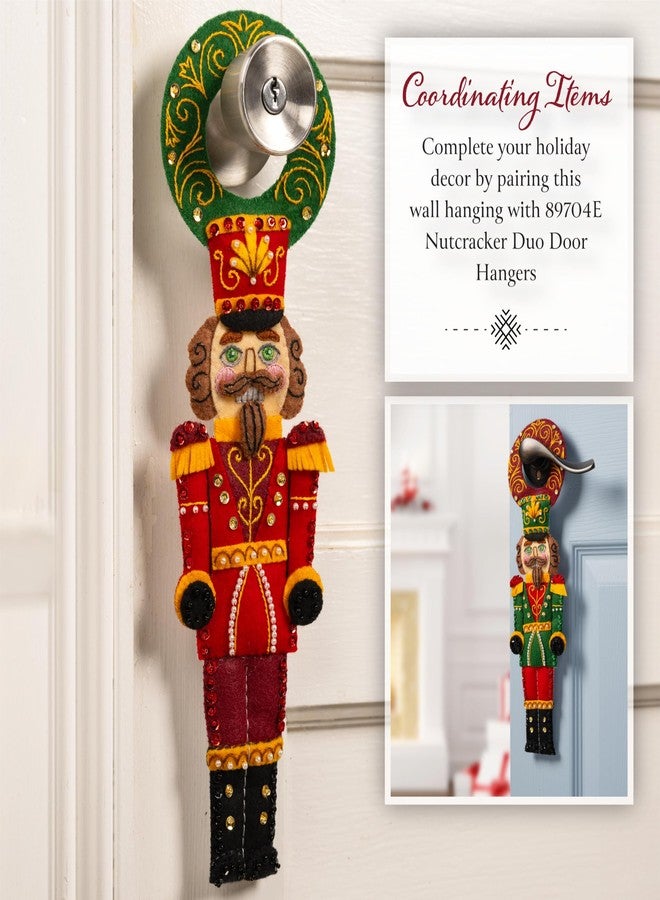 Bucilla, Nutcracker Santa, Perfect for DIY Arts and Crafts Projects Felt Wall Hanging Kit, 89775E - Image 5
